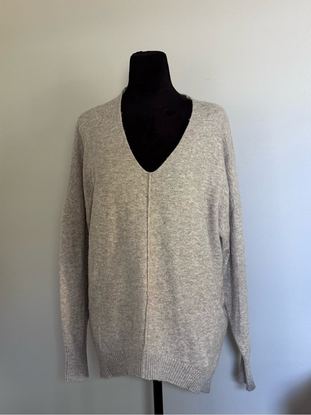 Express Women’s Tan V-Neck Sweater
